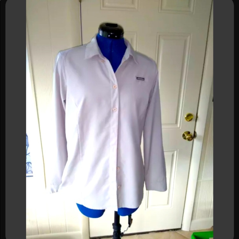 Eddie Bauer FreeDry sports stretch Sun shirt, size M, w/ zip pocket and vents!!